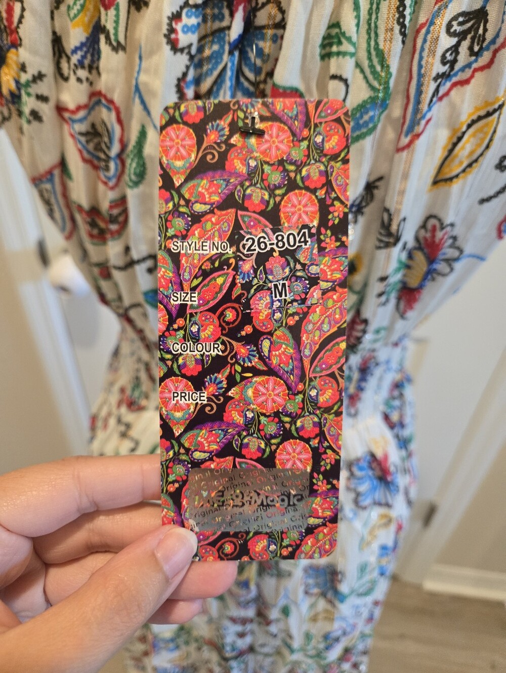 Me 2 Magic NWT Bohemian Dress With Floral Print, Size M - Picture 11 of 14